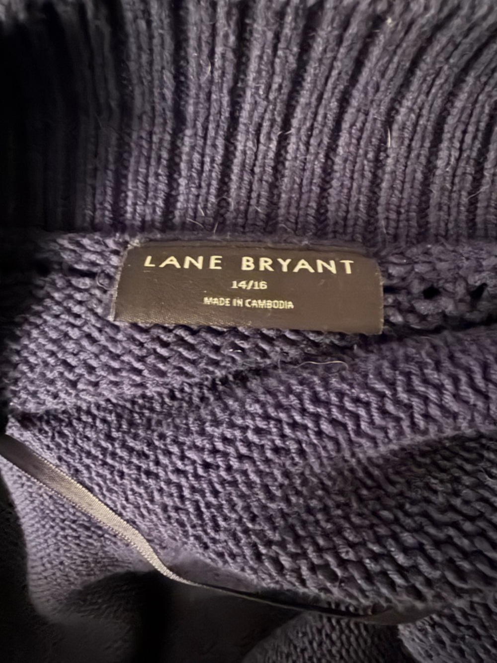 Lane Bryant Navy Knit Sweater